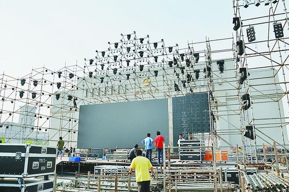 Concert set design, infrastructure, production equipment on rent