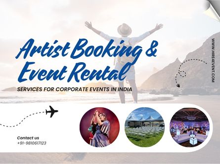 Artist Booking and Event Rental Services for Corporate Events in India