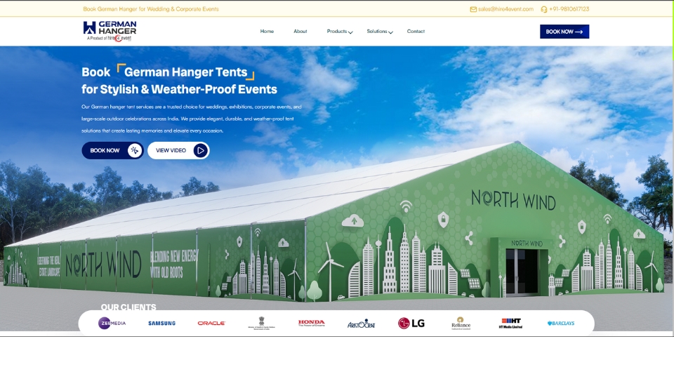 Best German Hanger Tent Rental Company in Delhi NCR for Weddings & Corporate Events