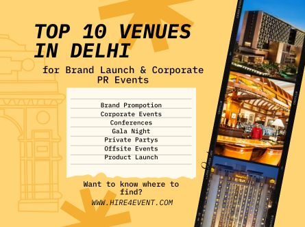 Top 10 Venues in Delhi for Brand Launch & Corporate PR Events