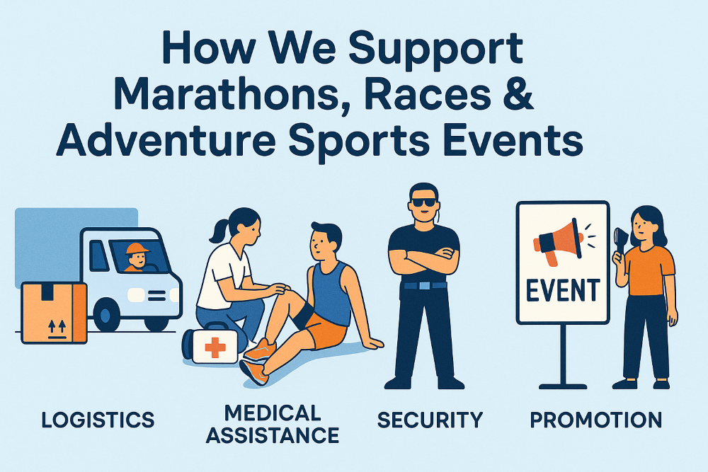 We Support Marathons, Races & Adventure Sports Events